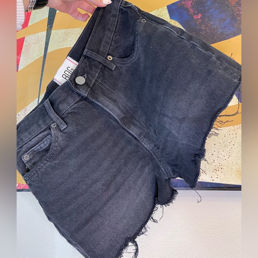 BDG black denim high waist shorts size 27